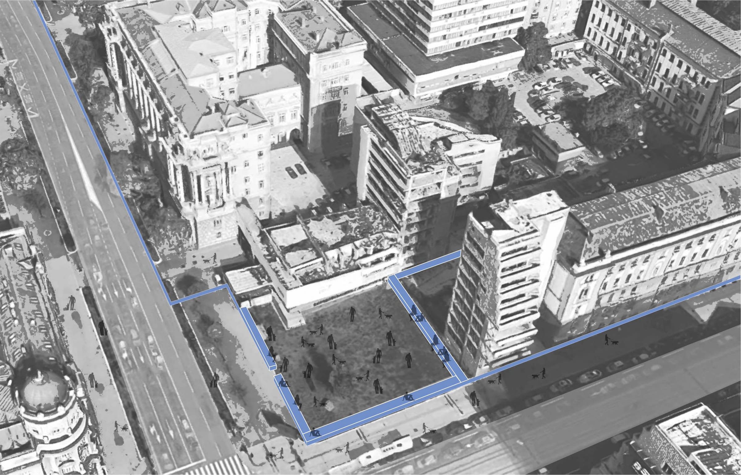 Aerial photo of a site