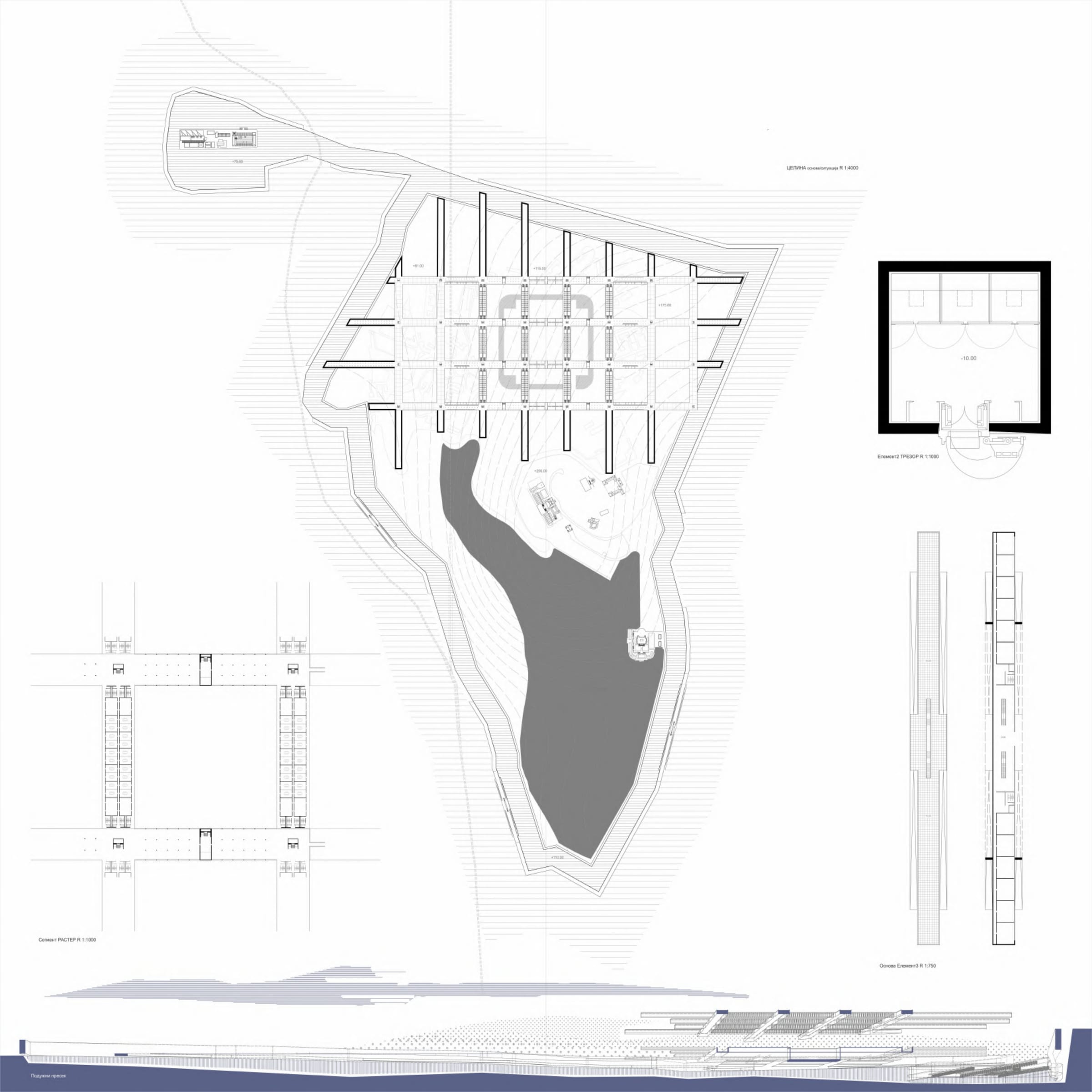 Final board: the site plan and the grid