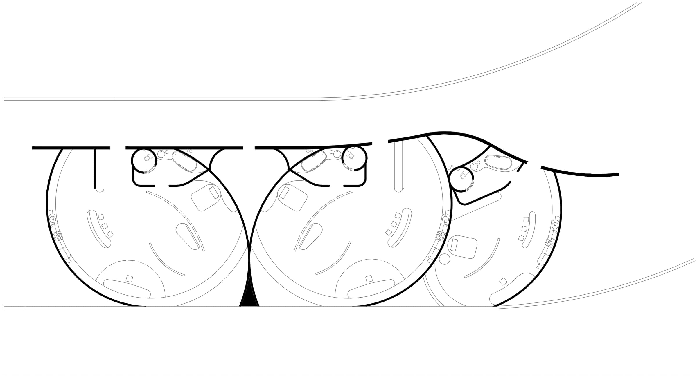 Section through the rings