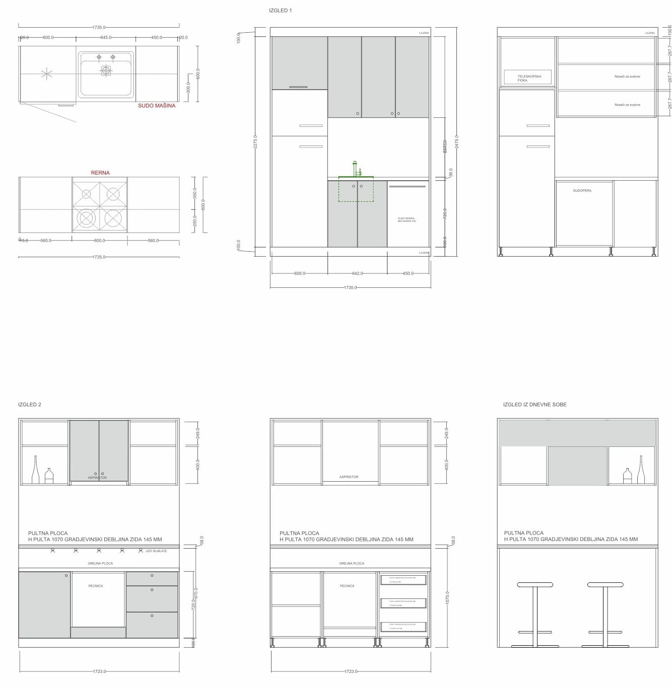 Kitchen elevations