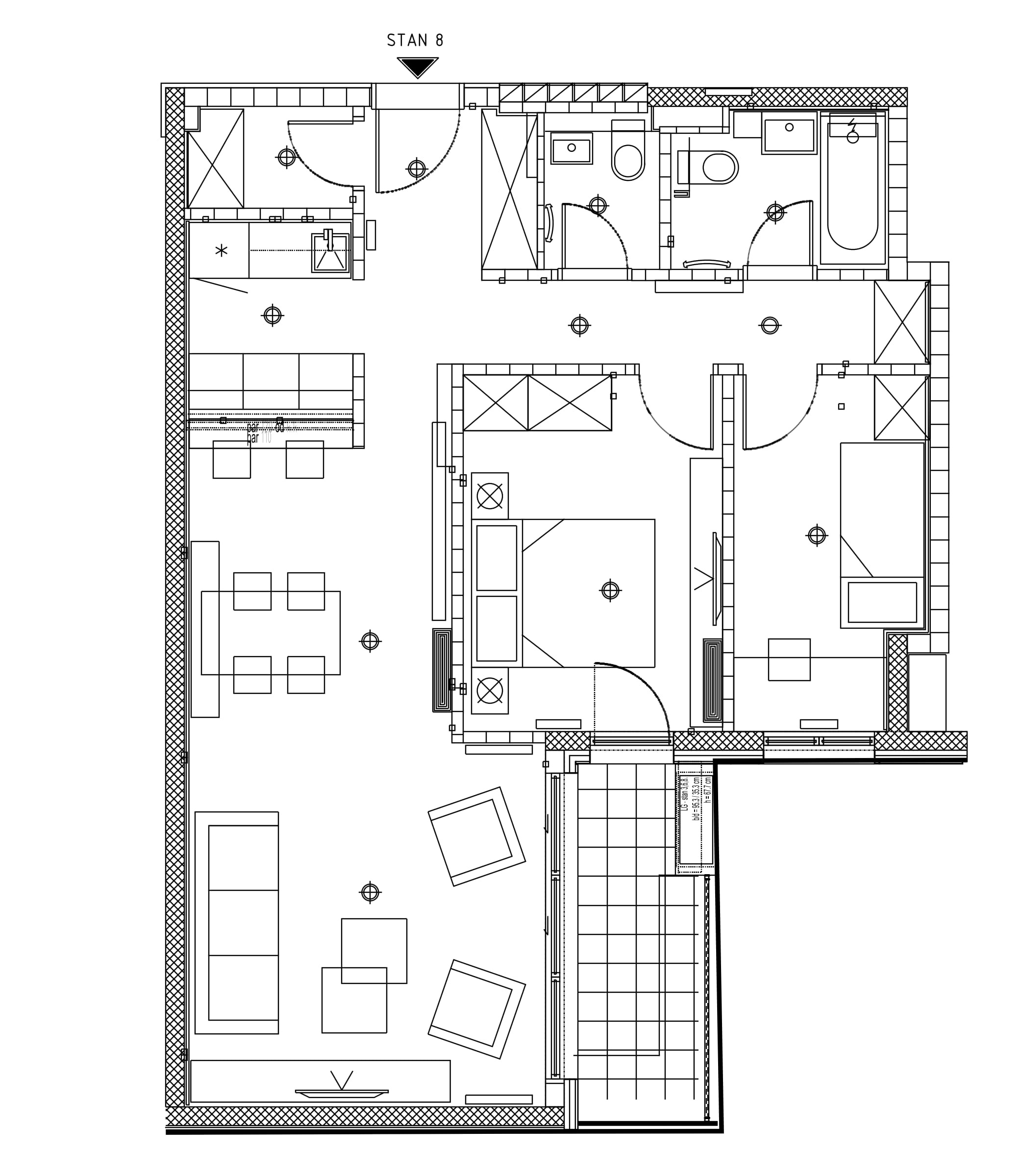 First apartment: furnished plan