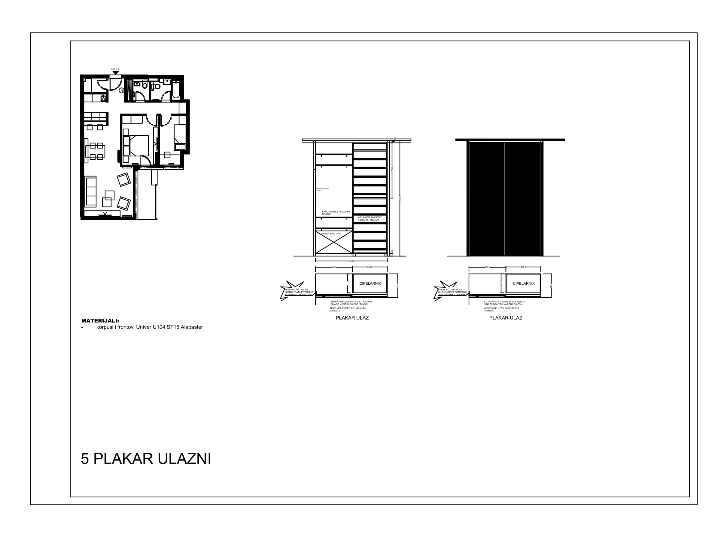 First apartment: entrance wardrobe