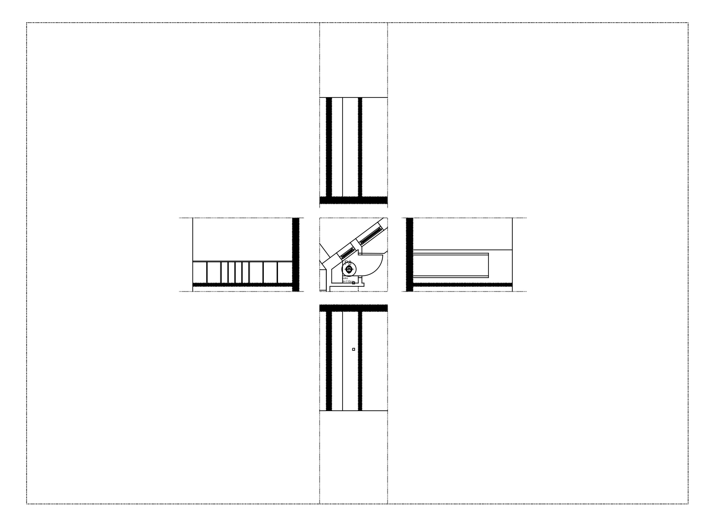 Second apartment: unfolded wall elevations of a room