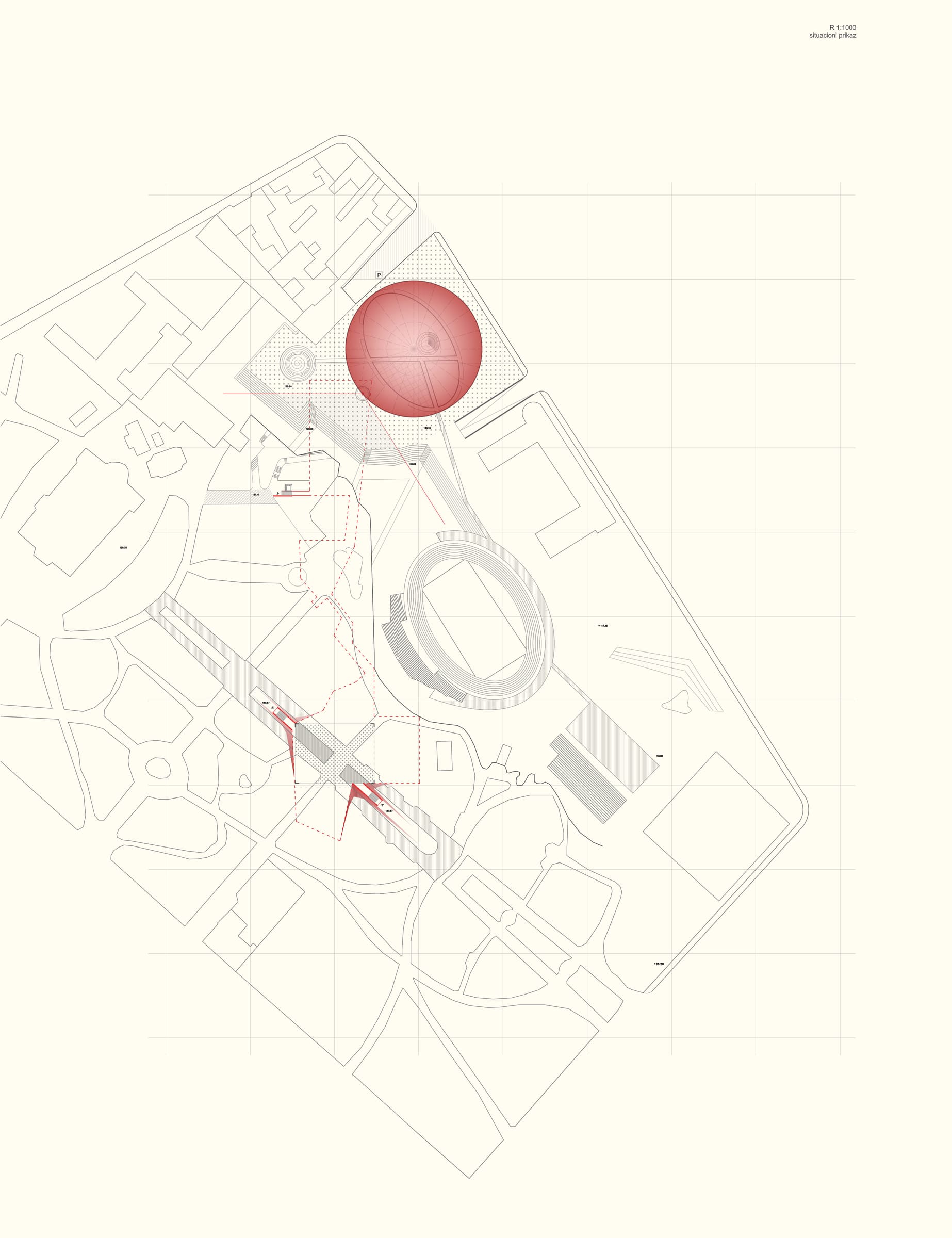 Site plan of Tašmajdan with the lagums