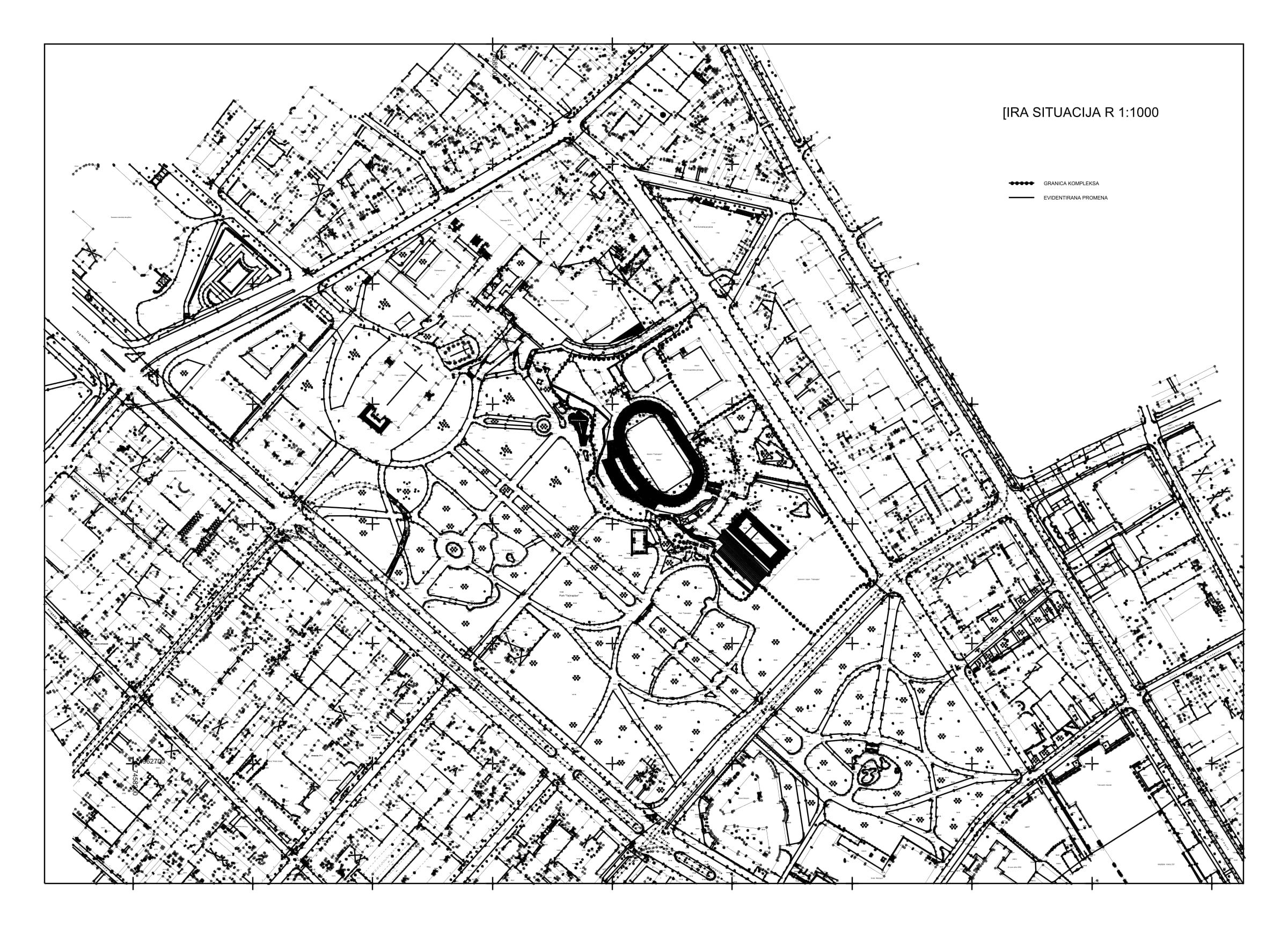Wider site plan, 1:1000