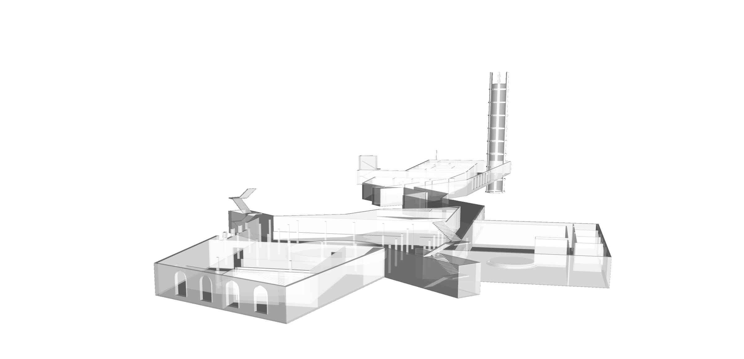 Render of the lagums from above