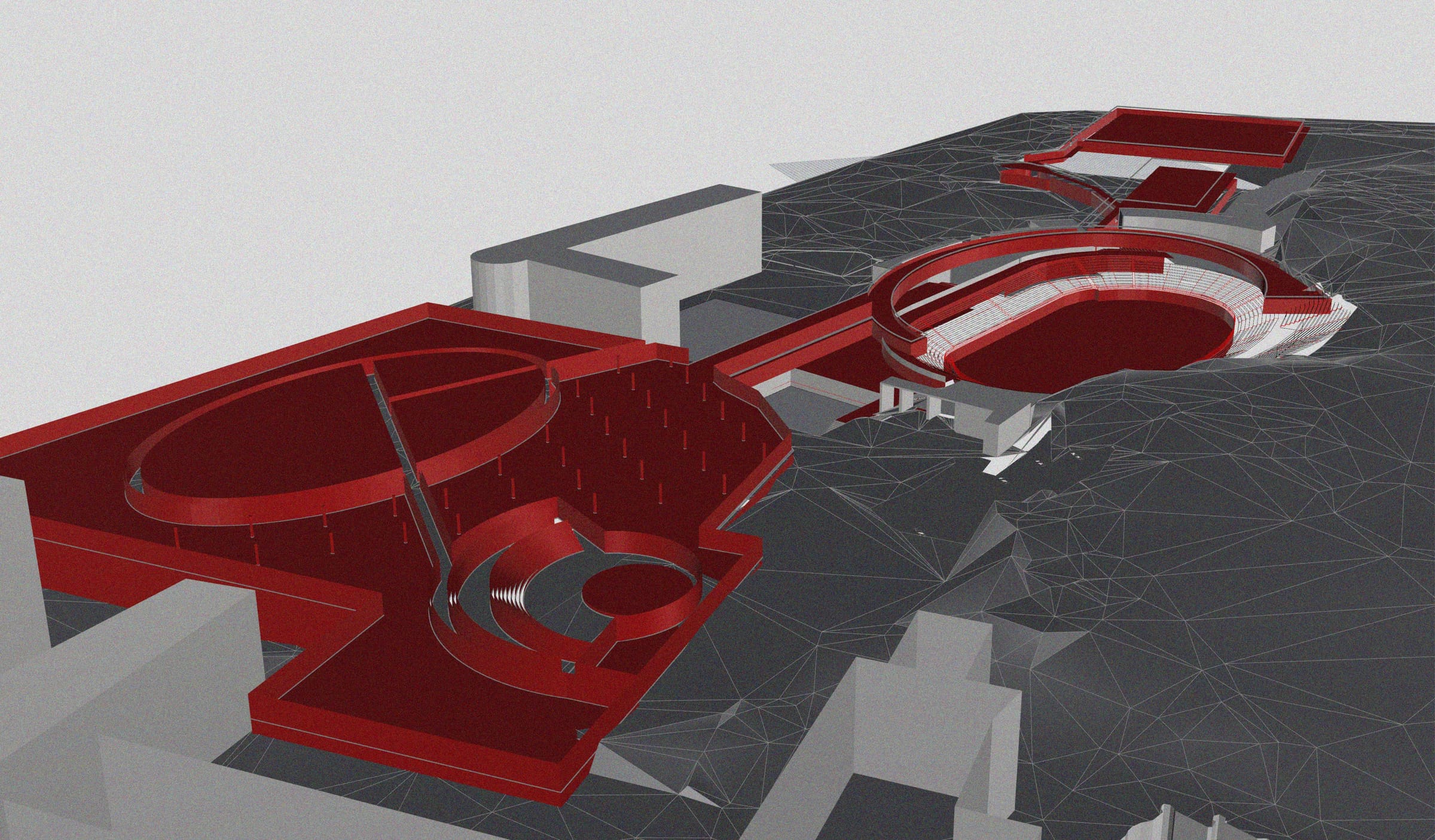 Early study of the site model in red