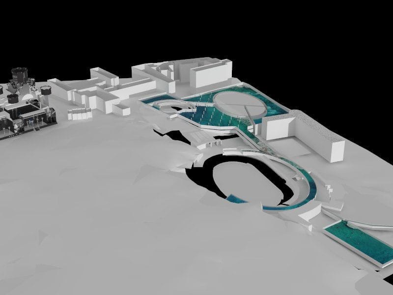 Early study: the site model with water