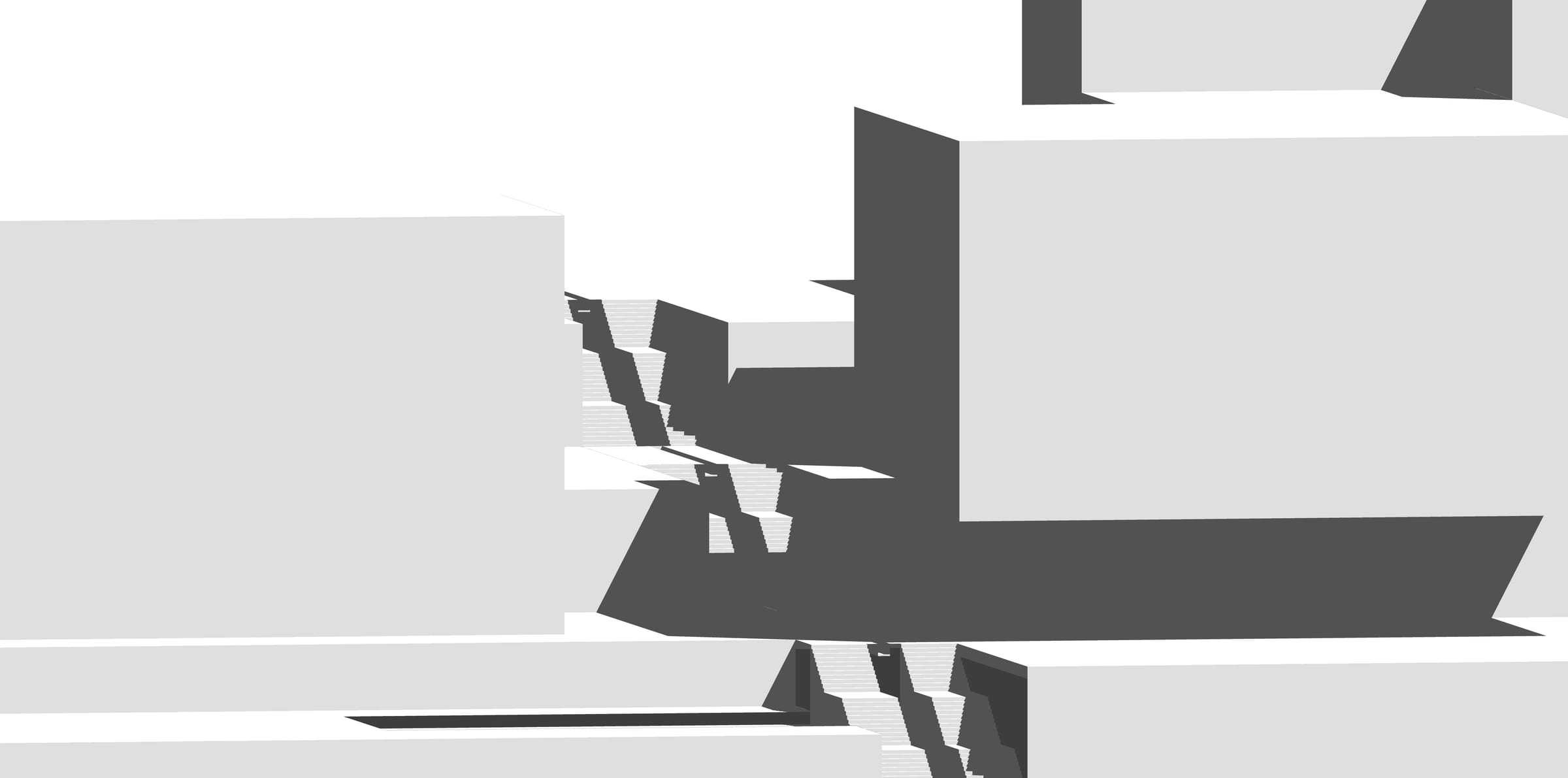Massing model, close up