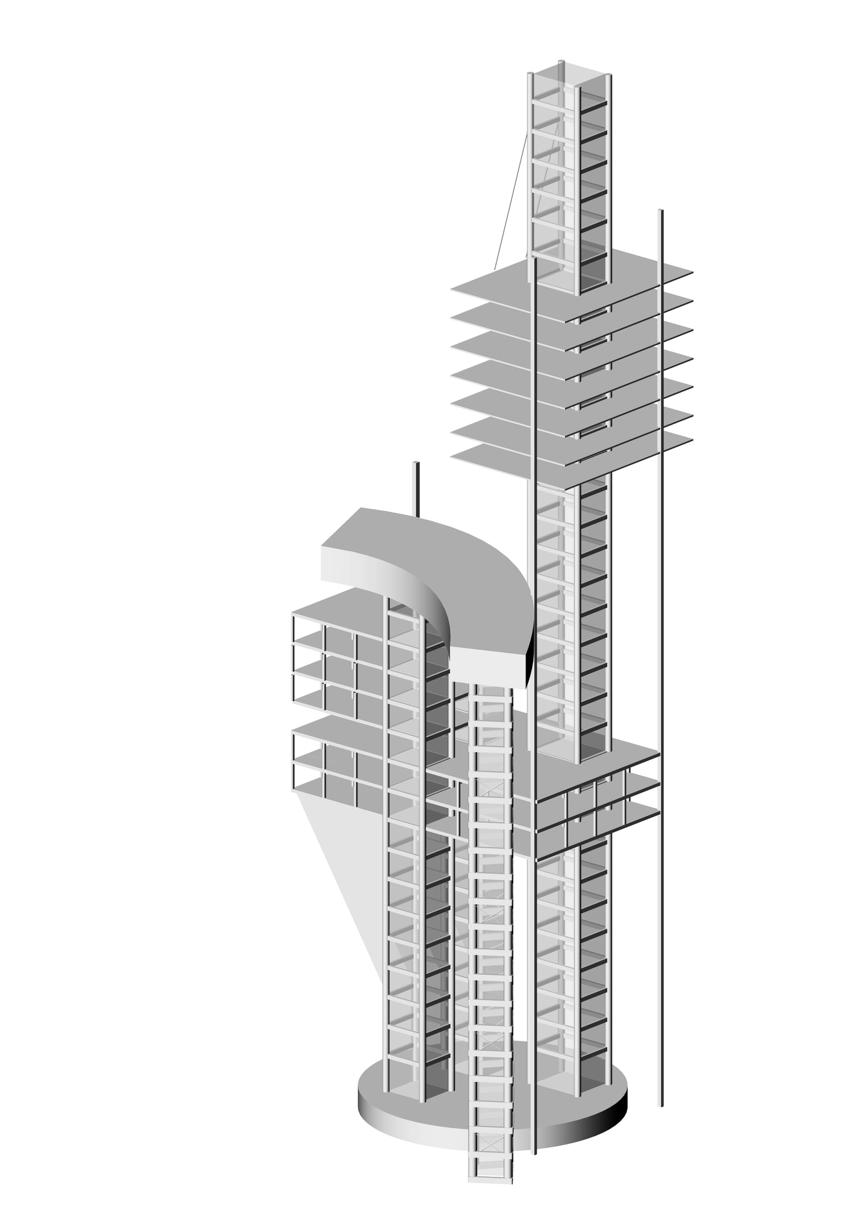 Render of the tower's structure